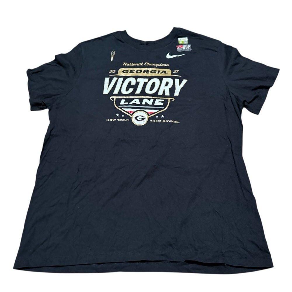 Nike‎ Georgia Bulldogs 2021 National Champions Locker Room shirt black size XXL